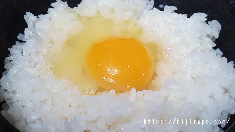 天美卵と金芽米ゴールドセレクトの卵かけご飯